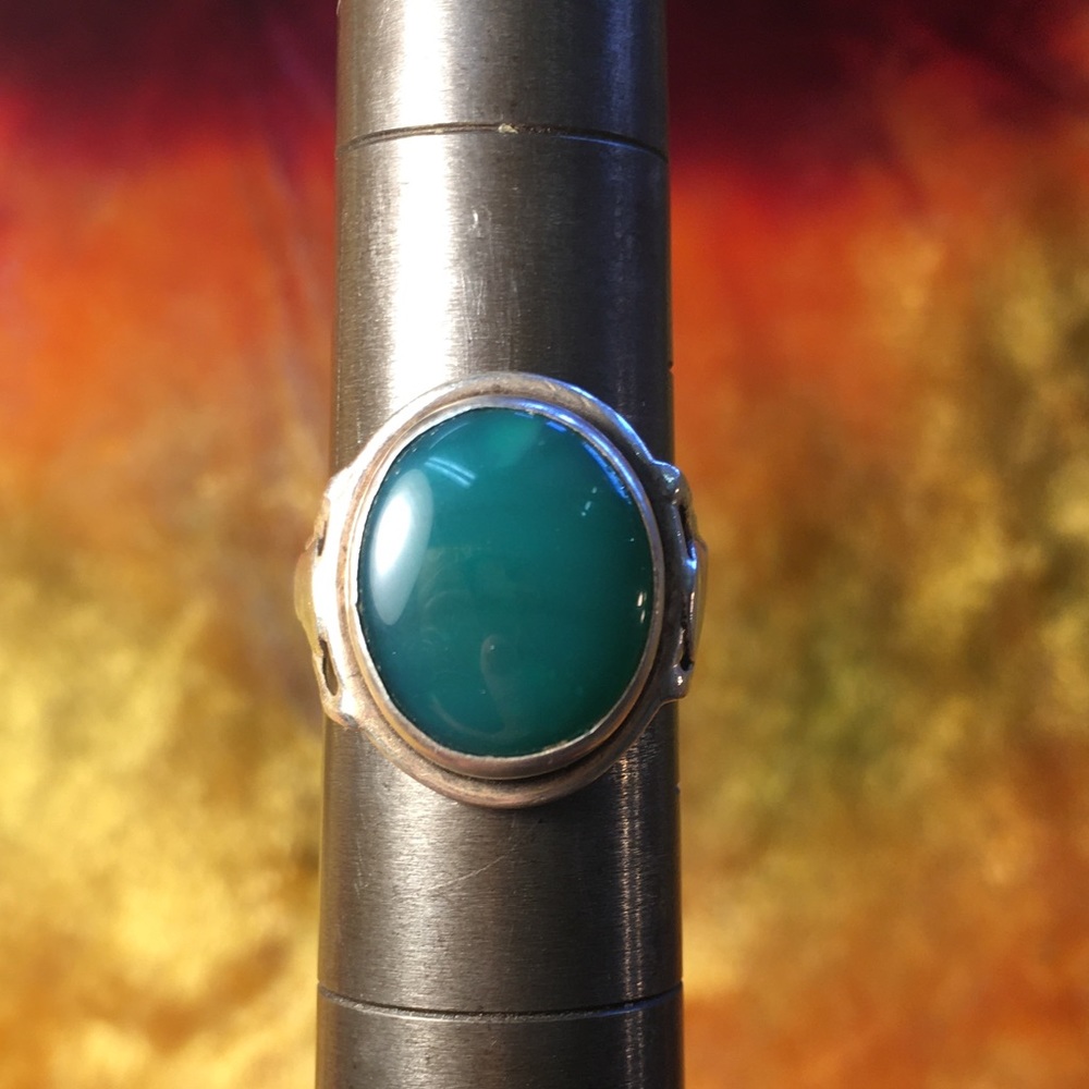 Chalcedony Sterling Silver Ring - image 1
